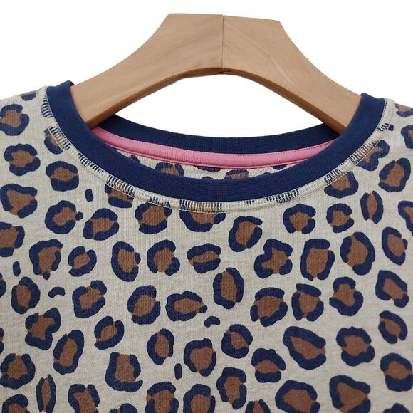 Boden Terry Sweatshirt Youth 13/14  Brown Pullover Animal Print 100% Cotton - Picture 2 of 11